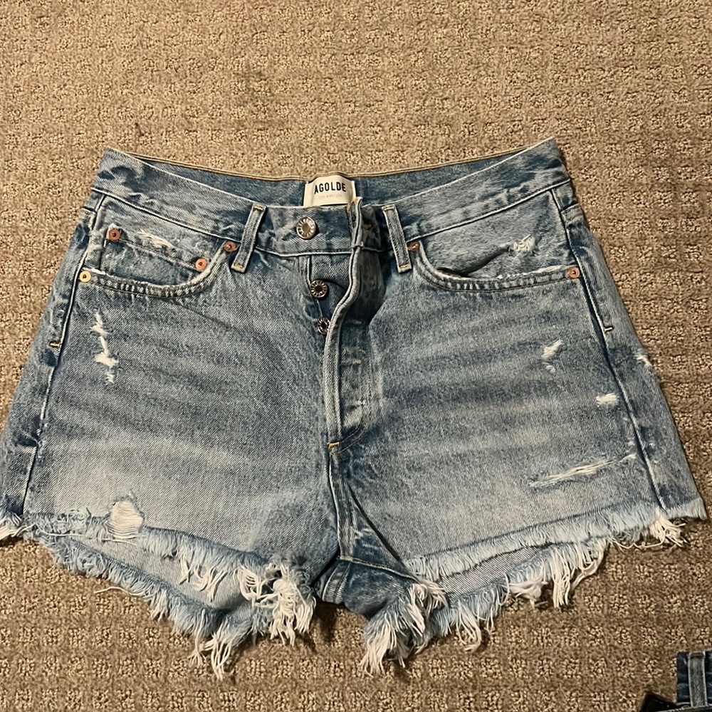 Agolde Parker denim shorts in size 28